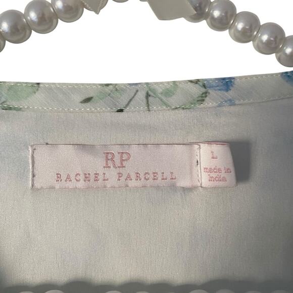 Rachel Parcell Floral Ruffle Mini Dress Blue White Size Large - Picture 3 of 8